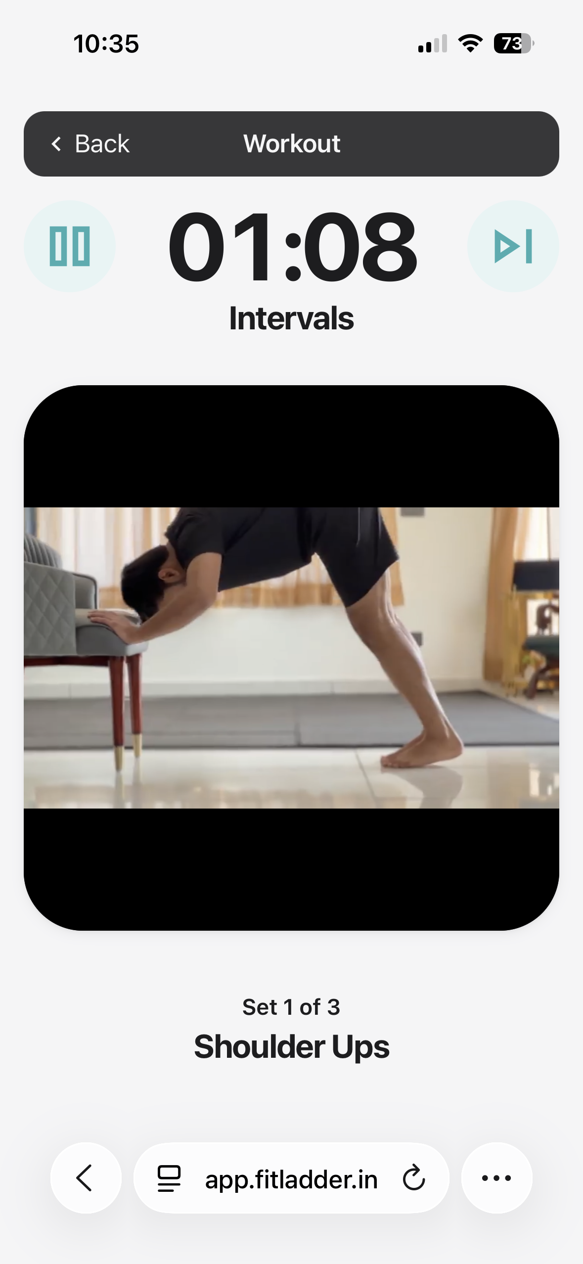 FitLadder workout session